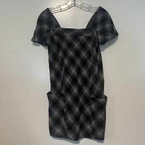 Vince. Plaid Wool Mini Dress Size 4